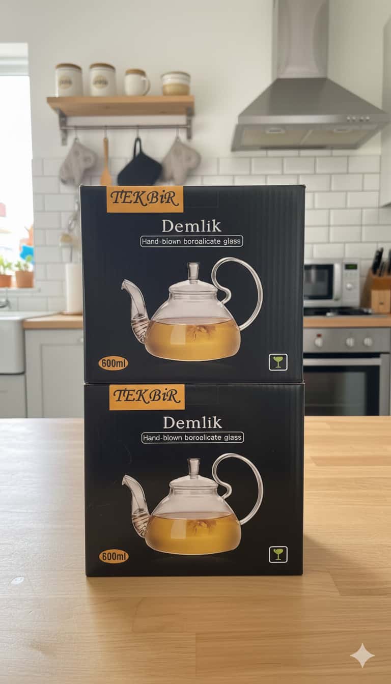 resimler/genel/Tekbir Cam Kapaklı Borosilikat Cam Demlik 600 ml
