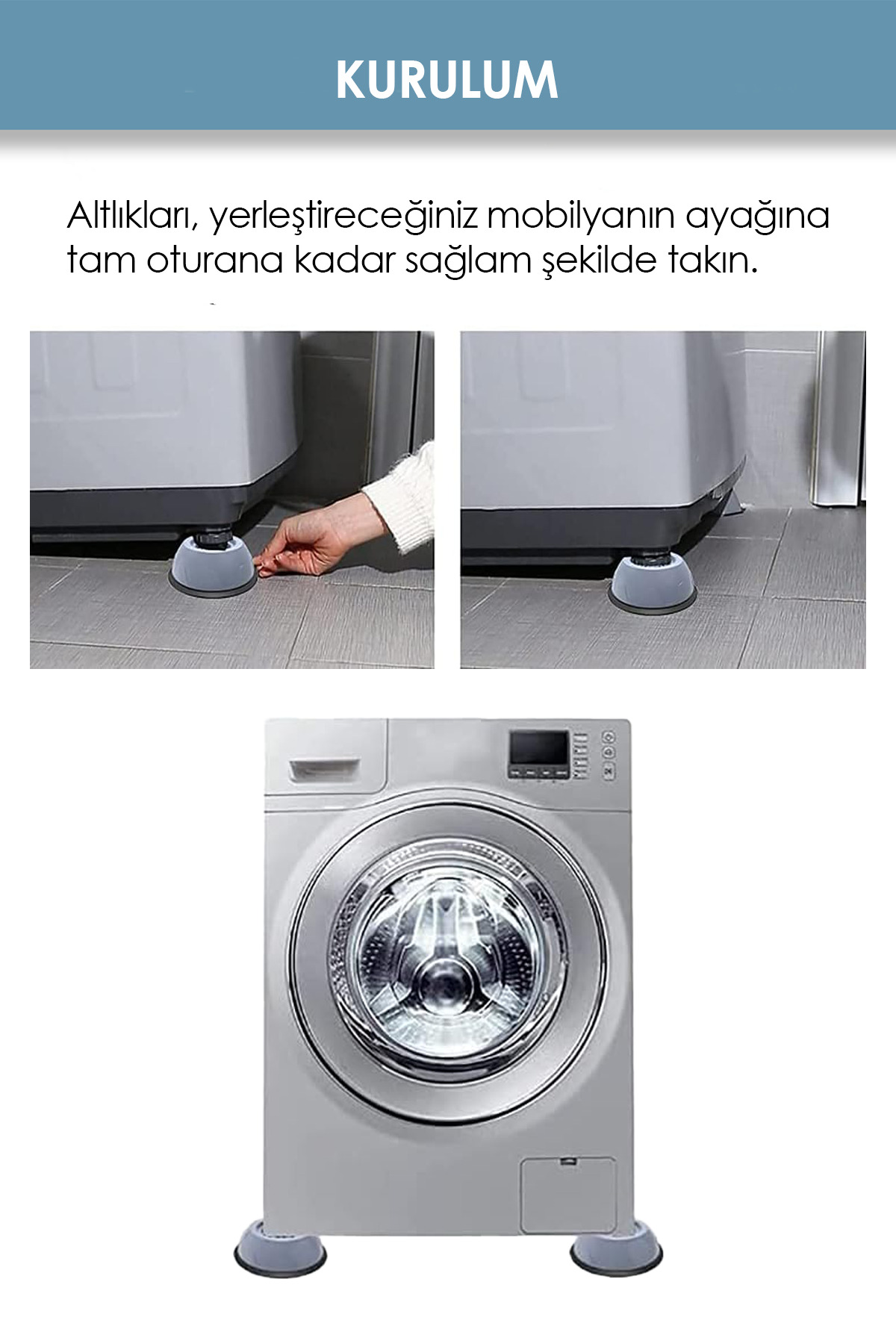 resimler/genel/Kaydırmaz Titreşim Önleyici Yükseltici Eşya Ayakları 4 Adet