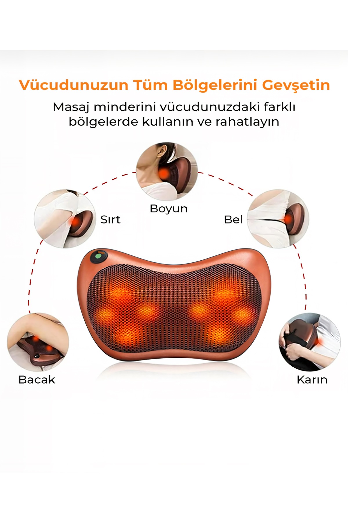 resimler/genel/Hometech Masaj Minderi Boyun Bel Sırt Çok Amaçlı Masaj Yastığı