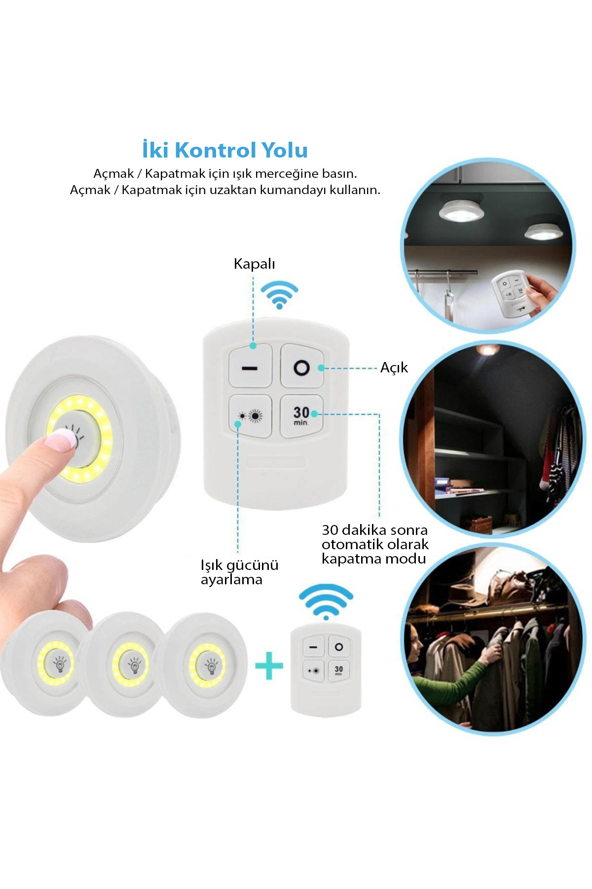 resimler/genel/Gold Orion 3+1 Uzaktan Kumandalı Pilli LED Lamba