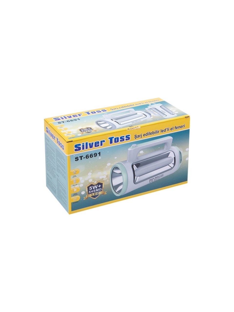 Silver Toss ST-6691 Şarj Edilebilir LED El Feneri 5W 54 SMD