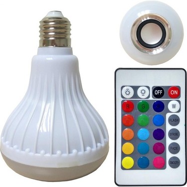 resimler/genel/CM Solar RGB LED Ampul Hoparlör Bluetooth E27