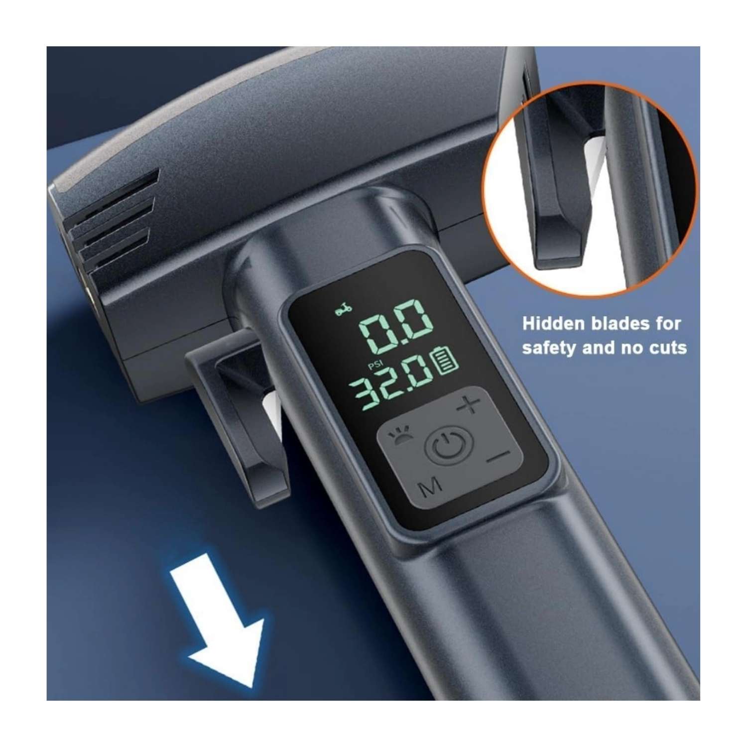resimler/genel/Auhma Taşınabilir Kompresörlü Hava Pompası 4000mAh 150 PSI Dijital LCD Ekranlı