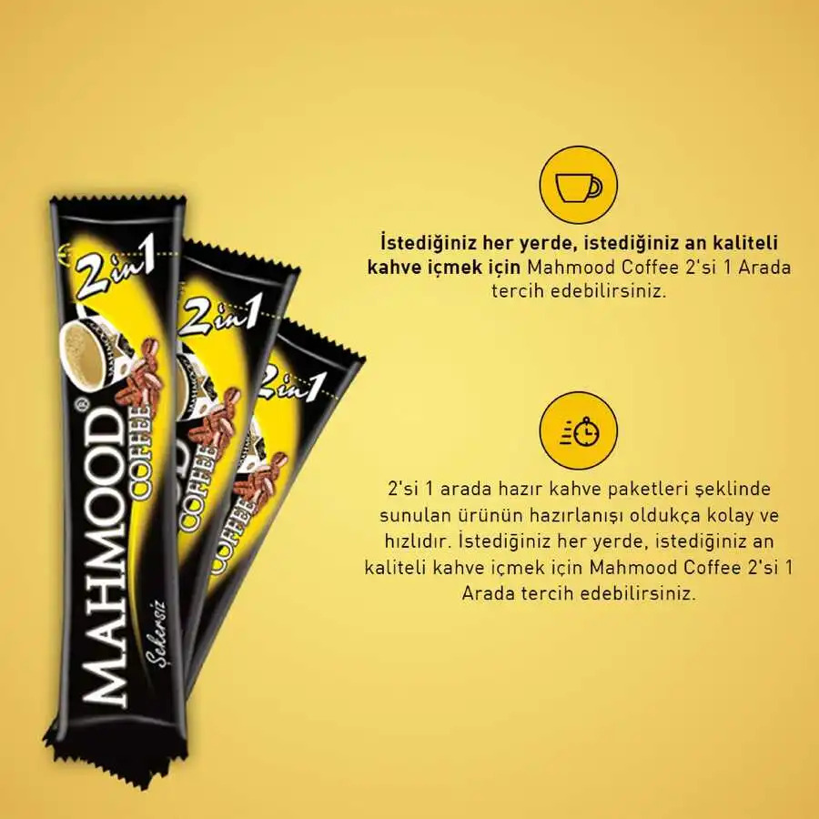 resimler/genel/Mahmood Coffee 2'si 1 Arada Hazır Kahve 48 Adet x 10 G