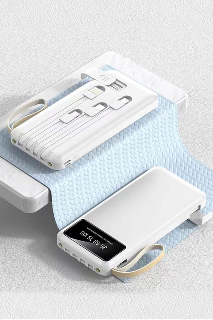 resimler/genel/Torima 10.000 mAh Hızlı Şarjlı 4 Kablolu Dijital Göstergeli Powerbank 
