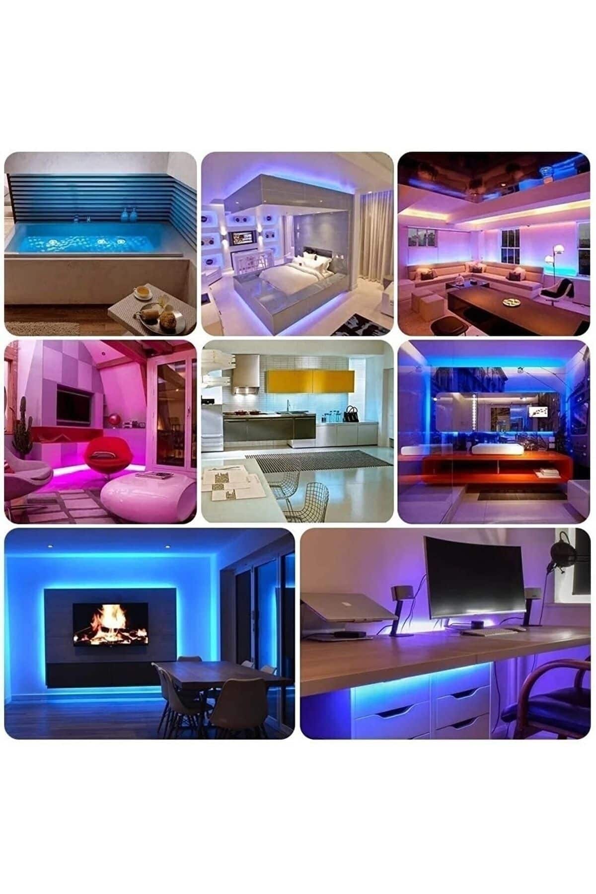 resimler/genel/RGB 5 Metre Kumandalı Şerit LED Işık 