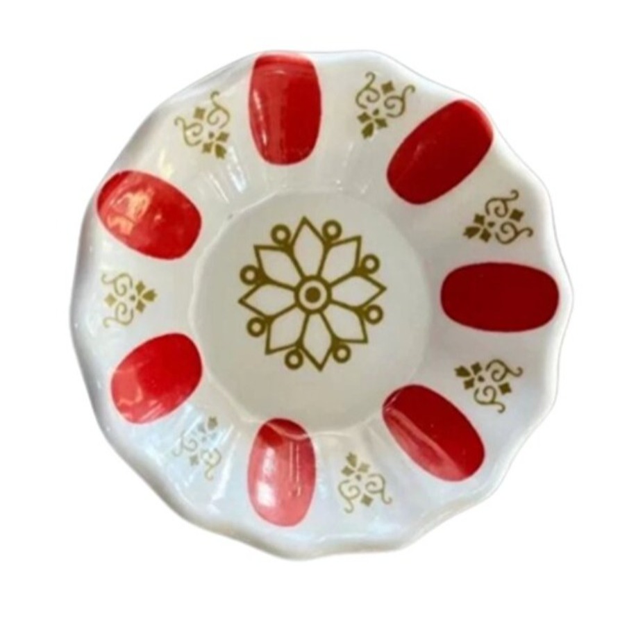 resimler/genel/Melamin Kırmızı Kahveci Çay Tabağı 6 ADET