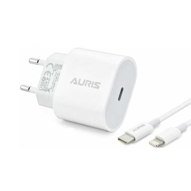 resimler/genel/Auris 20W USB-C Lightning Hızlı Şarj Adaptörü Kablolu Set