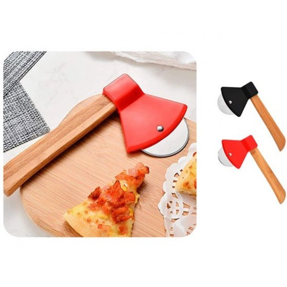 resimler/genel/Ahşap Saplı Pizza Kesici – Paslanmaz Çelik Pizza Dilimleyici