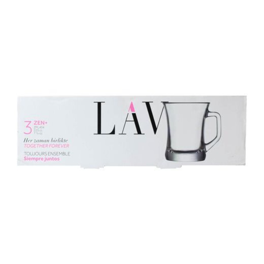 resimler/genel/LAV Zen 3lu Kulplu Bardak Takımı -225 Cc