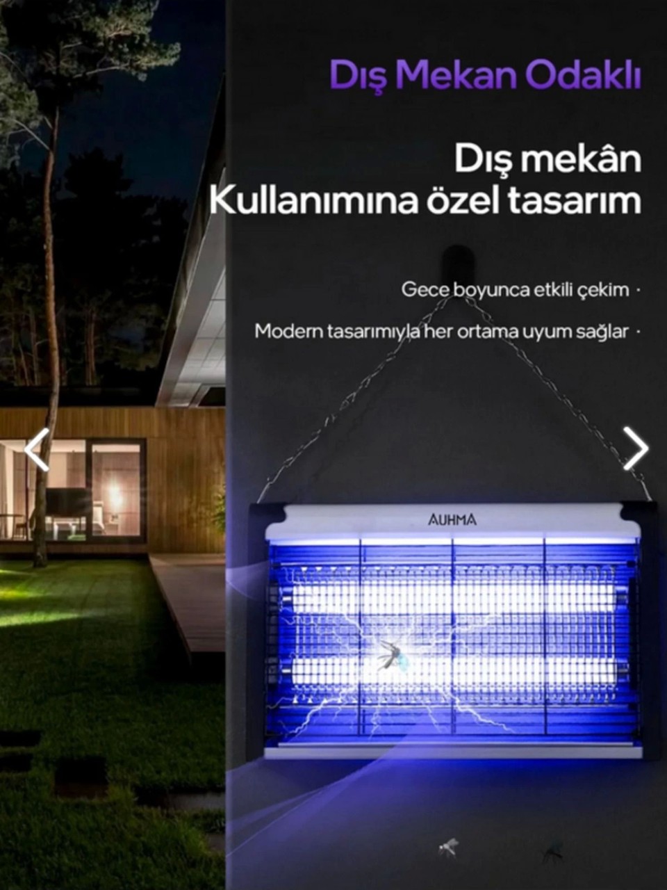 resimler/genel/AUHMA 4+4W UV Işıklı Elektrikli Sivrisinek Öldürücü Lamba
