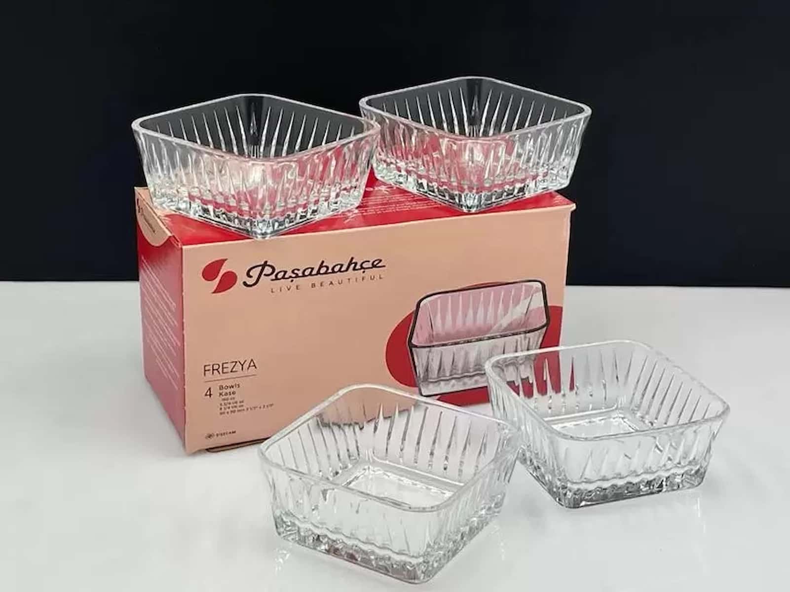 resimler/genel/Paşabahçe Frezya Cam Kase 4’lü Set