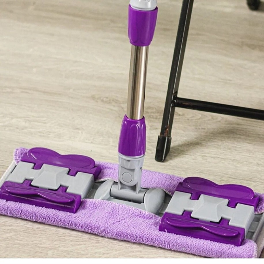 resimler/genel/Mikrofiber Bezli Teleskopik Mor Mop (Yedek Bez Hediyeli)