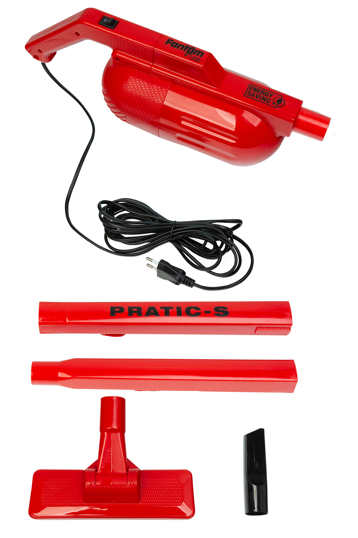 resimler/genel/Fantom Pratic-S P1200 Toz Torbasız Dikey Süpürge Kırmızı
