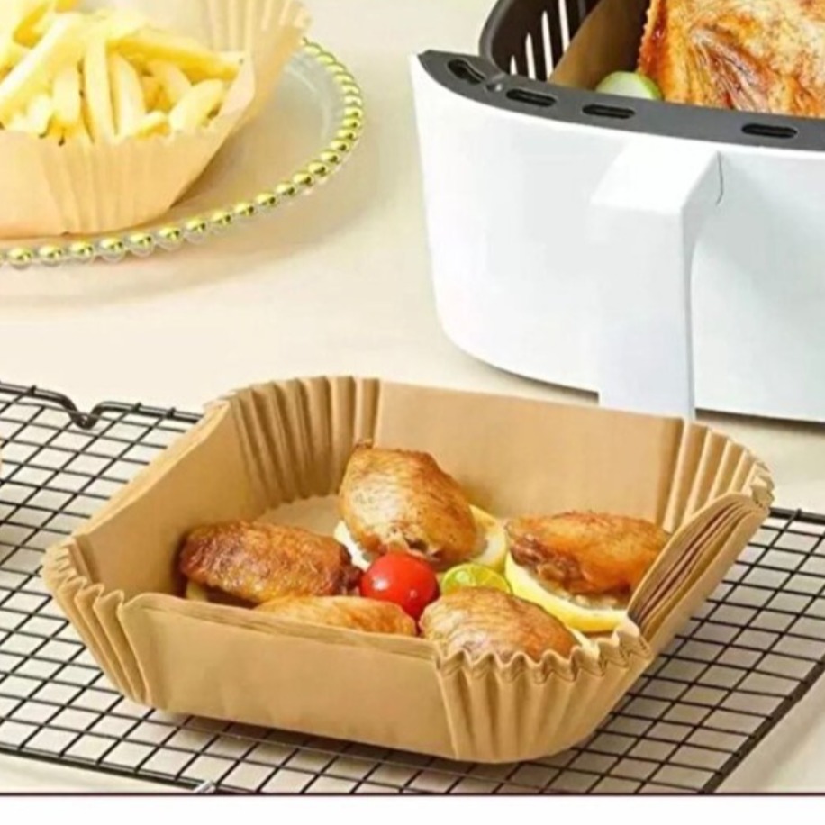 resimler/genel/Airfryer Pişirme Kağıdı Kare 50 Adet XL – XXL Uyumlu