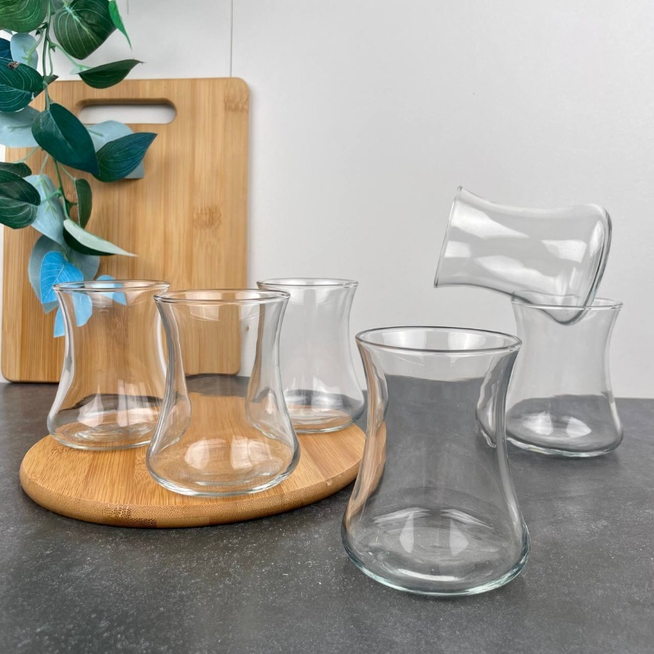 Lav Lal Cam Çay Bardağı 6’lı Set