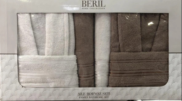 resimler/genel/Beril Pamuklu 6 Parça Aile Bornoz Seti Takımı