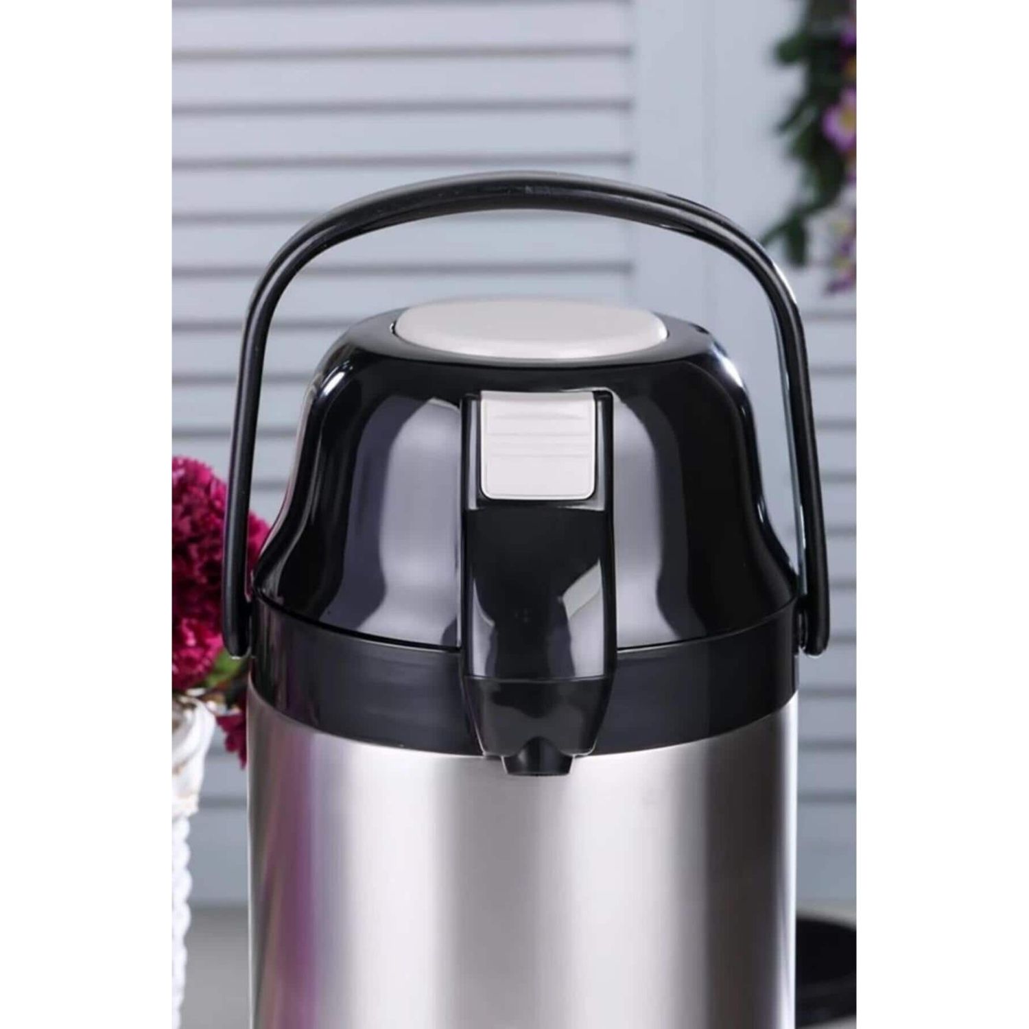 Cooker 2008 3.5 Litre Pompalı Çelik Termos Siyah