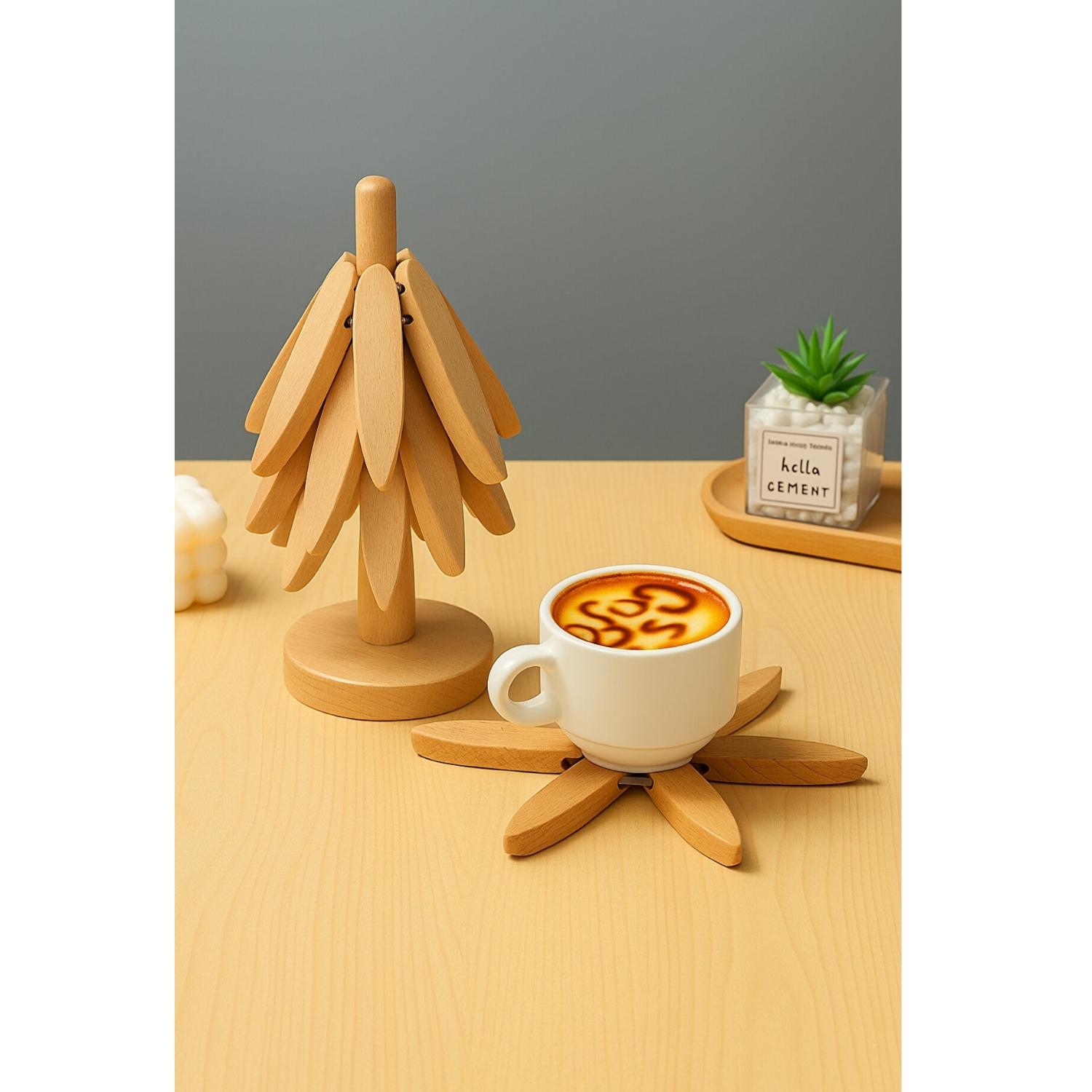 Kitchen 3'lü Standlı Bambu Nihale Seti