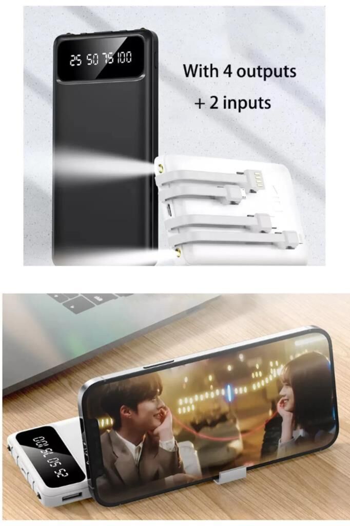 resimler/genel/Torima 10.000 mAh Hızlı Şarjlı 4 Kablolu Dijital Göstergeli Powerbank 