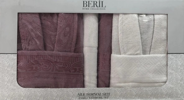 resimler/genel/Beril Pamuklu 6 Parça Aile Bornoz Seti Takımı