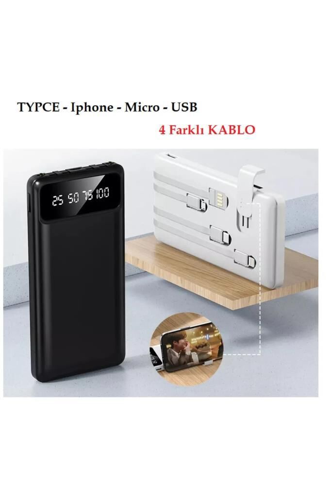 resimler/genel/Torima 10.000 mAh Hızlı Şarjlı 4 Kablolu Dijital Göstergeli Powerbank 