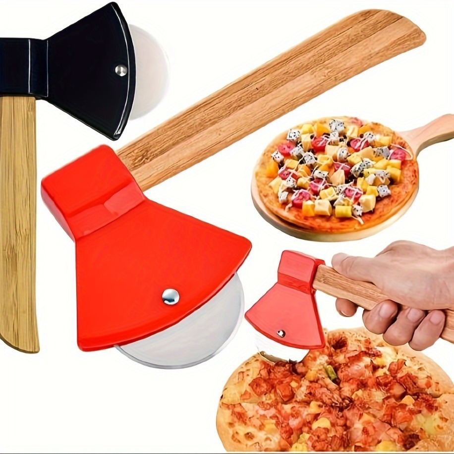 resimler/genel/Ahşap Saplı Pizza Kesici – Paslanmaz Çelik Pizza Dilimleyici