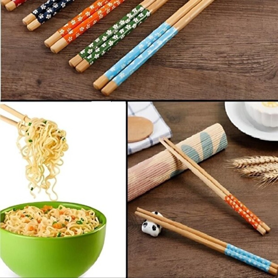 resimler/genel/Bambu Desenli Chopstick Yemek Çubuğu 10’lu Set
