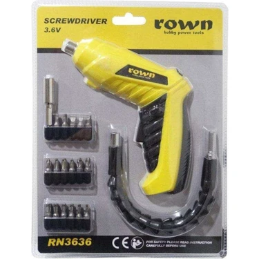 resimler/genel/Rown 3.6V Şarjlı Tornavida Seti Esnek Uçlu Akülü Vidalama