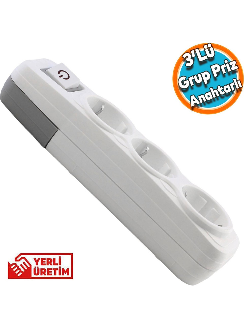 MİRSA Üçlü Topraklı Anahtarlı Grup Priz