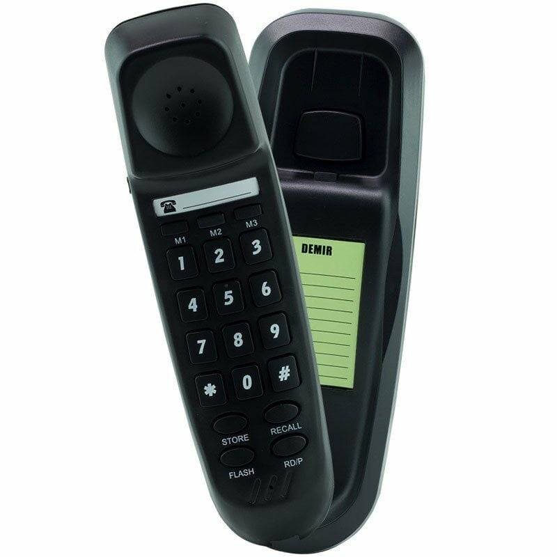 SNT Duvar Tipi Kablolu Telefon Siyah