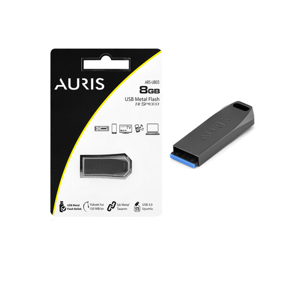 Auris USB 3.0 Metal Flash Bellek 8 GB