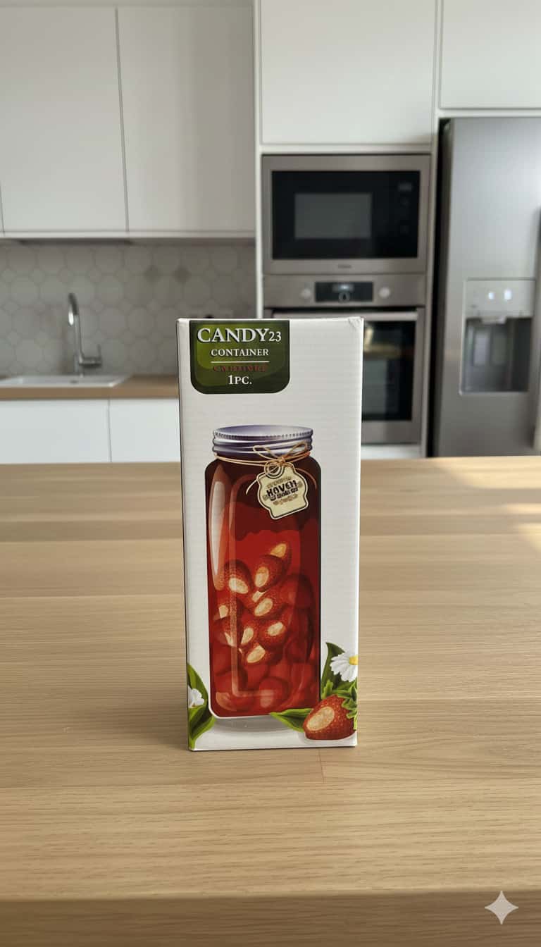 Metal Kapaklı Cam Kavanoz Saklama Kabı