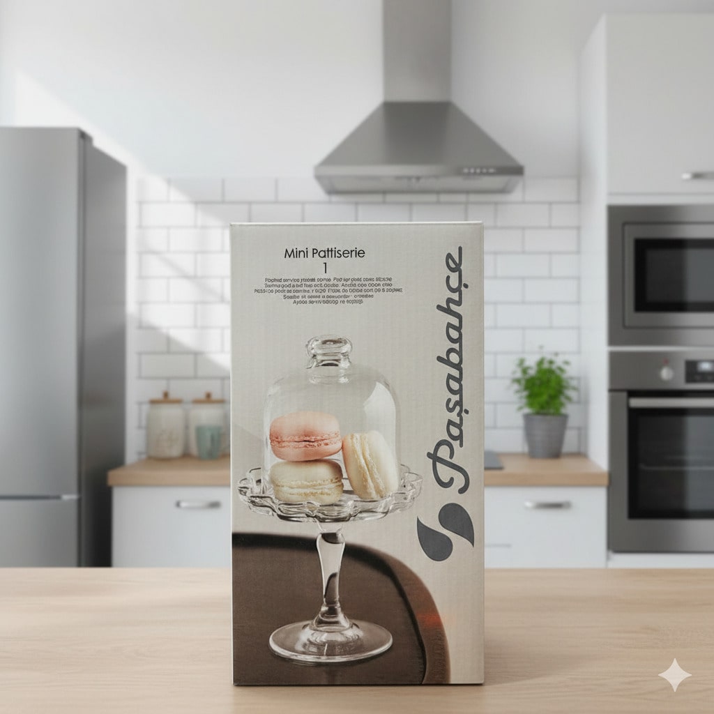 Paşabahçe Mini Patisserie Cam Ayaklı Servis Tabağı ve Fanus