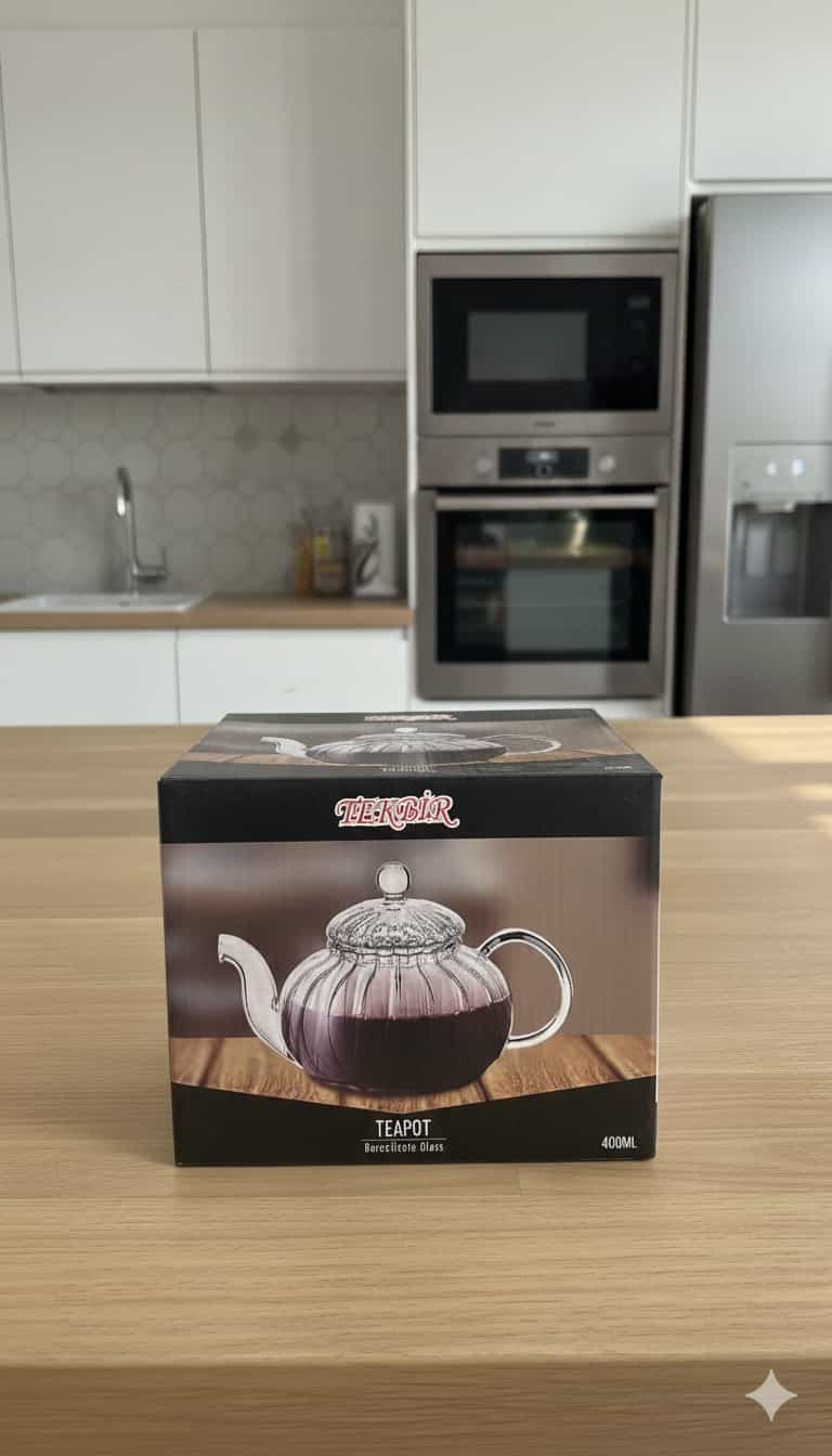 Cam Kapaklı Cam Demlik 400 ml