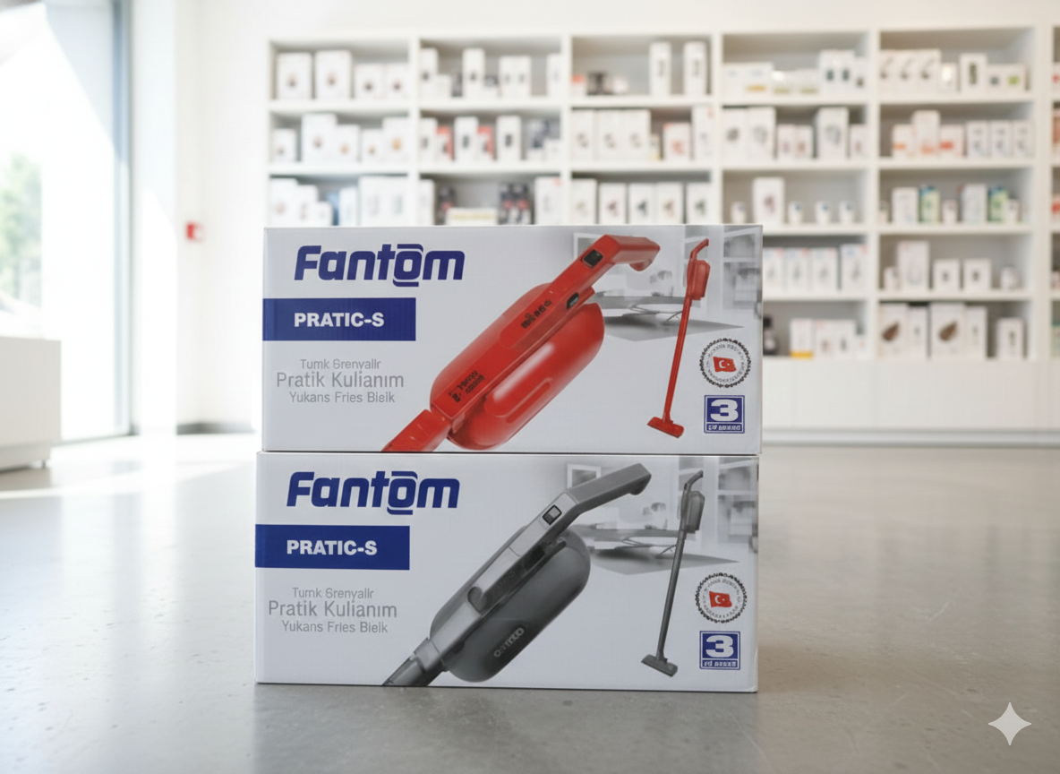 Fantom Pratic-S P1200 Toz Torbasız Dikey Süpürge Kırmızı