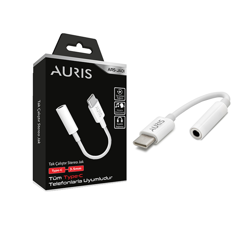 Auris Type-C to 3.5mm Kulaklık Dönüştürücü Adaptör