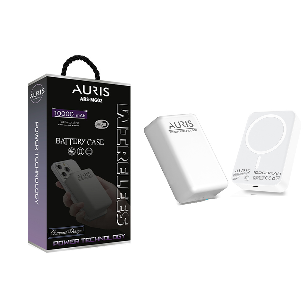 Auris 10000 mAh MagSafe Kablosuz Şarjlı Powerbank
