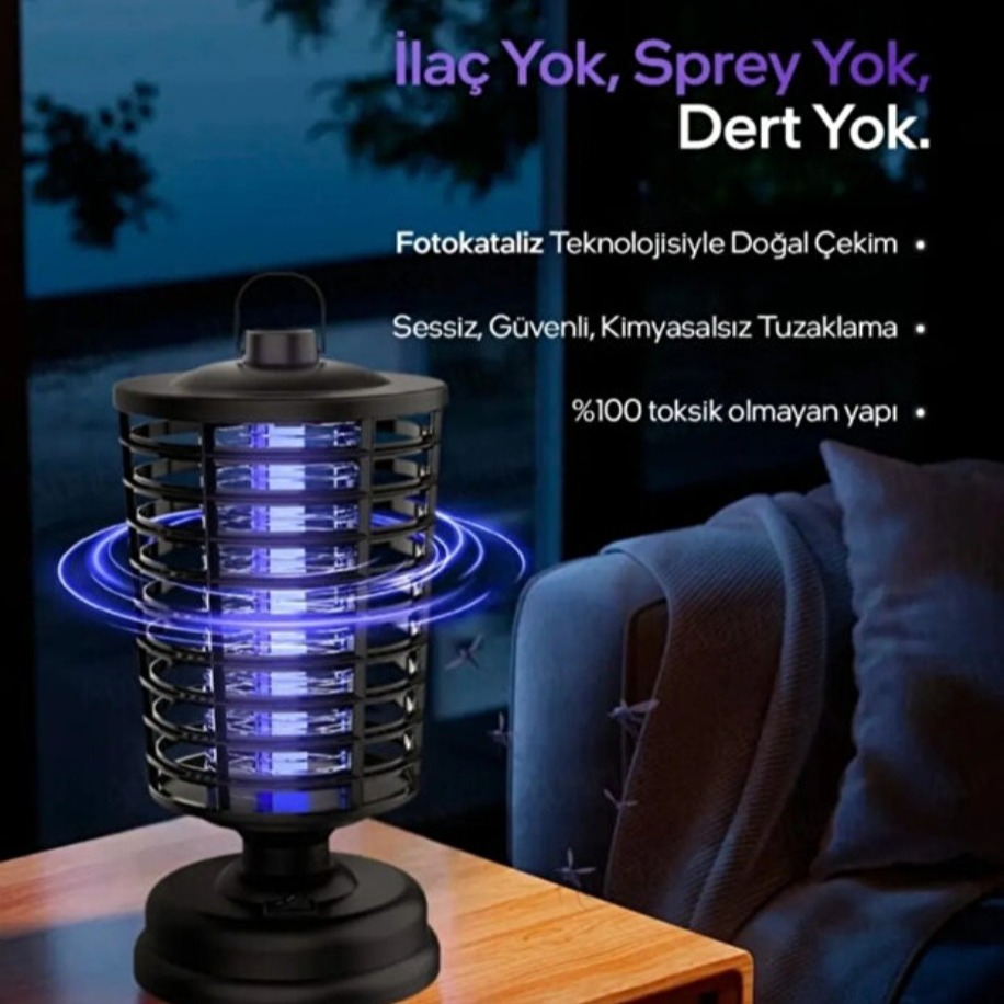 Elektrikli UV Sinek Öldürücü Lamba Sessiz Çalışma 