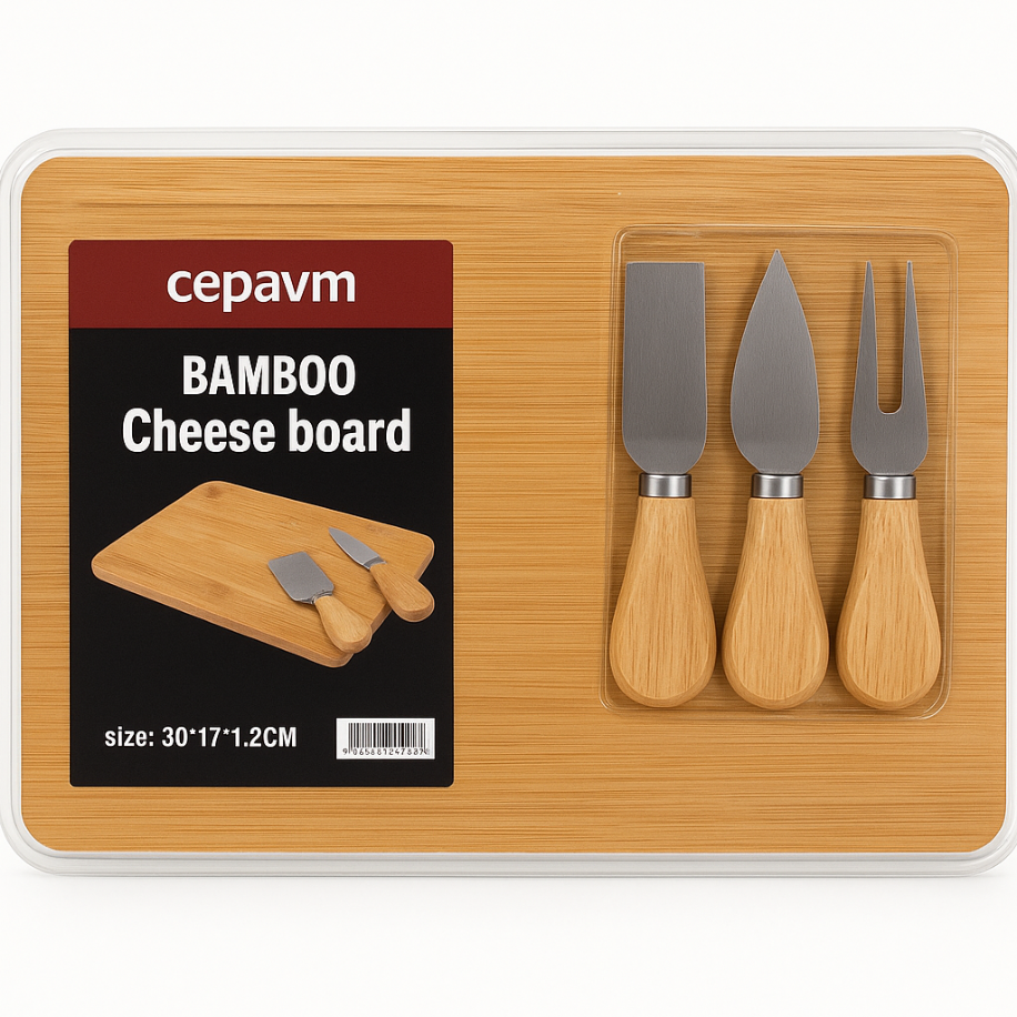Cepavm 4 Parça Bambu Peynir Sunum Tahtası