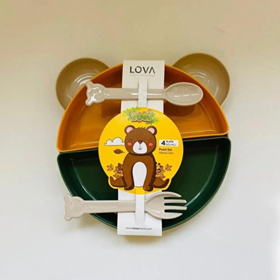 Lova Yogi Ayıcıklı Çocuk Mama Seti 7 Parça