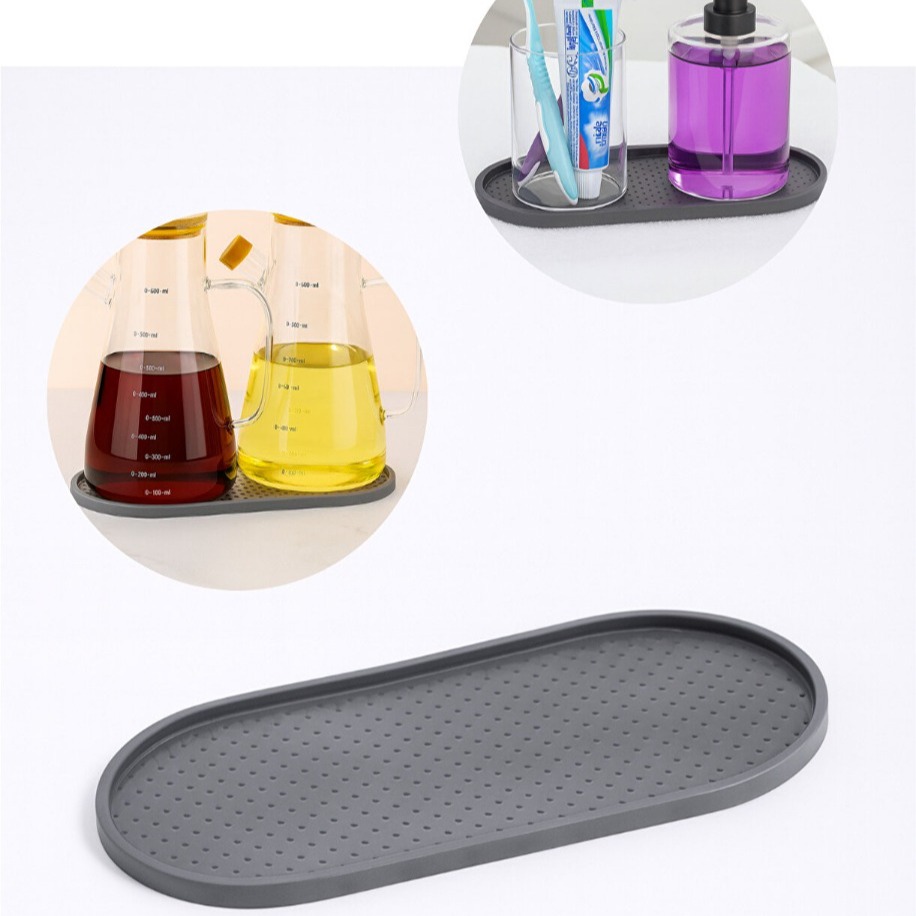 Baysa Oval Silikon Düz Yağdanlık ve Sabunluk Altı