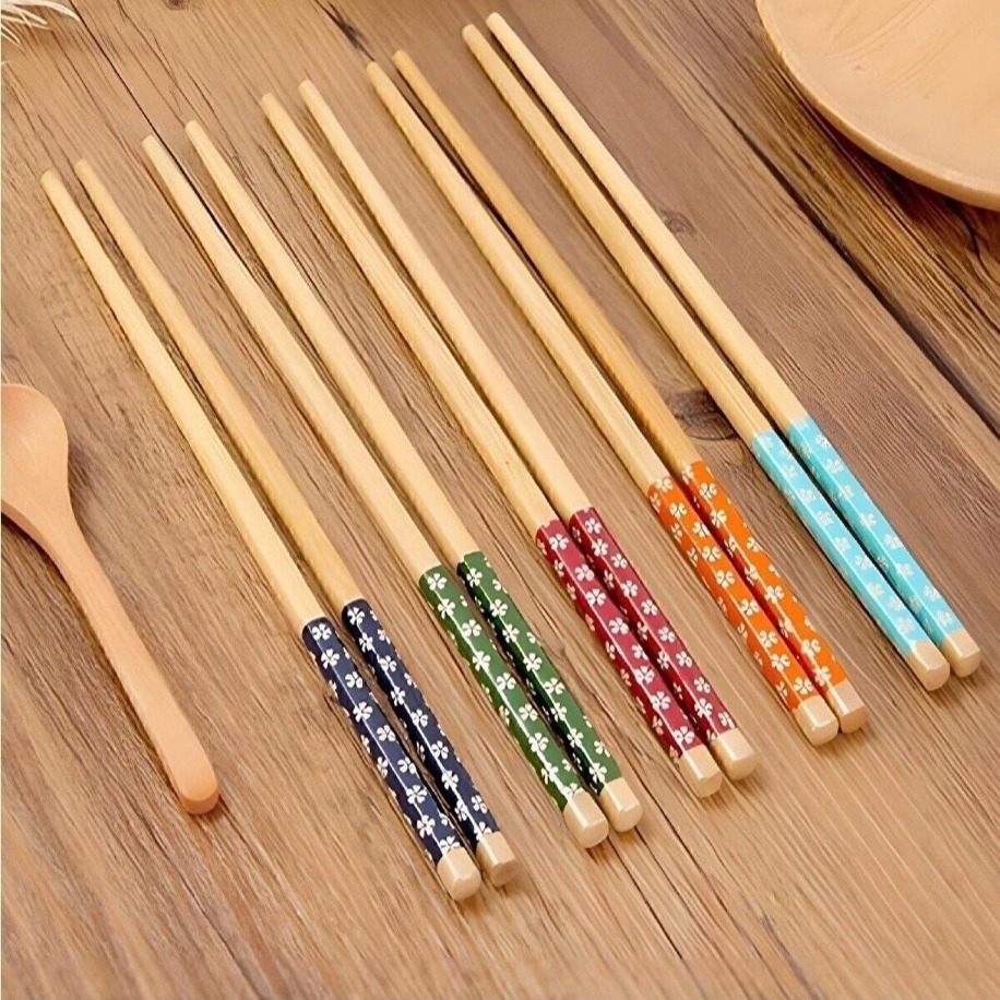 Bambu Desenli Chopstick Yemek Çubuğu 10’lu Set