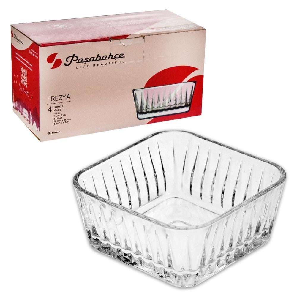 Paşabahçe Frezya Cam Kase 4’lü Set