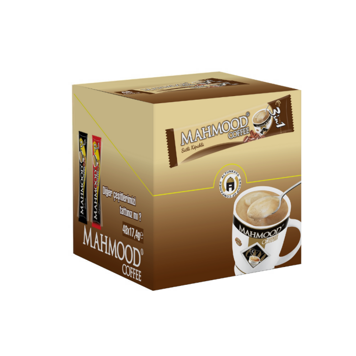 Mahmood Coffee 3'ü 1 Arada Sütlü Köpüklü Hazır Kahve 48 Adet x 17,4 G