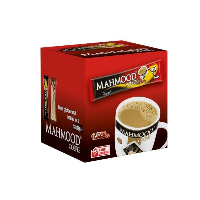 Mahmood Coffee 3'ü 1 Arada Hazır Kahve 48 Adet x 18 G